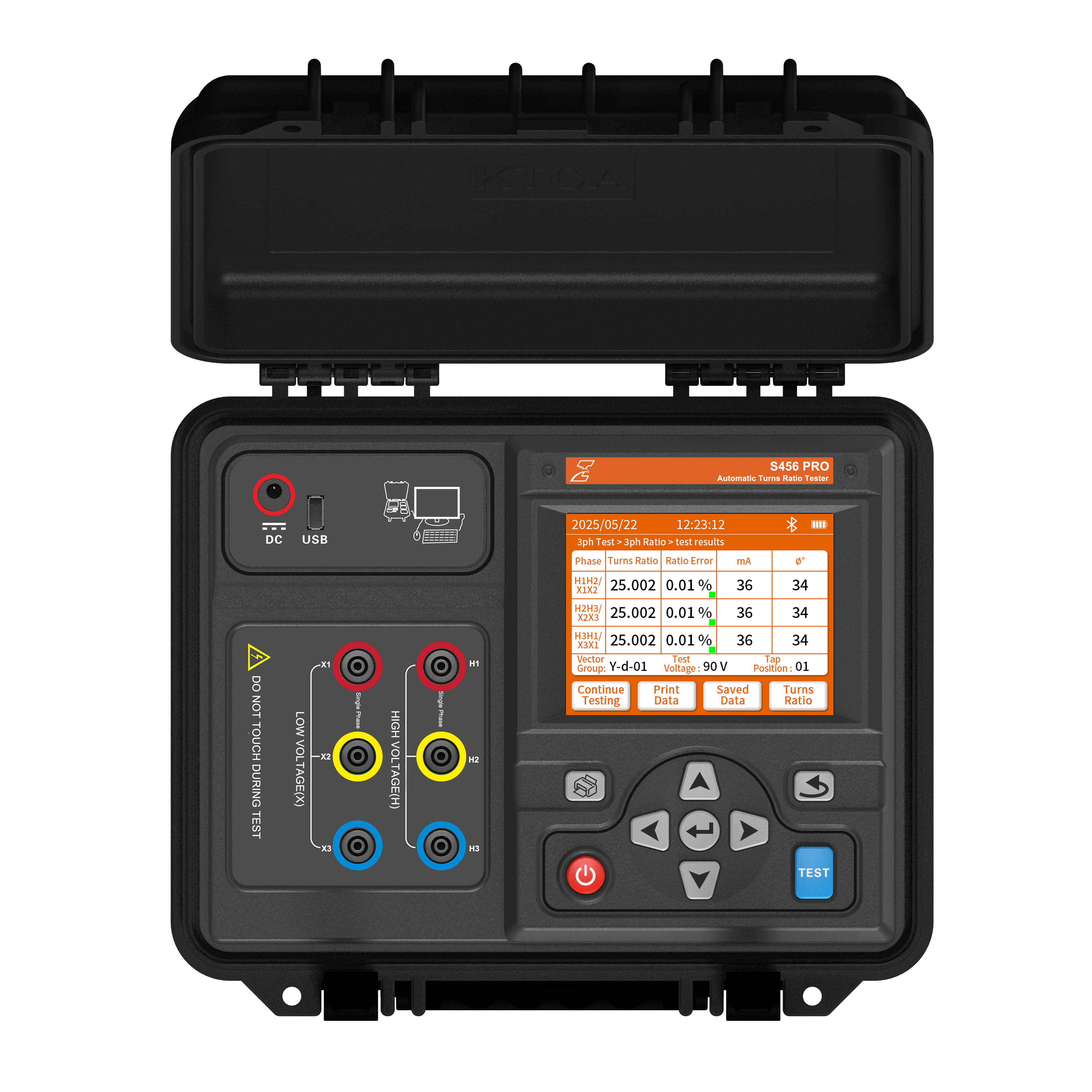 S456 PRO třífázový tester převodu transformátoru